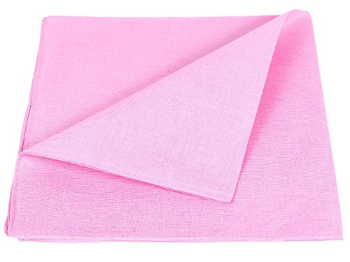 Alsino Bandana Stirnband Rockabilly Durag-Muster Herren-Stirnband - 53 cm x 53 cm 100% Baumwolle, Farbe wählen:Rosa von Alsino