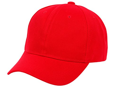 Alsino Baseball Cap Käppi Snapback Caps Blank Uni Basecap Hip Hop Mütze Cappy, wählen:Cap-63 rot von Alsino