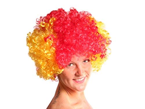 Alsino Curly Bunte XXL Afro Clown Lockenkopf Wig Perücken - für Fasching und Karneval, Spanien von Alsino