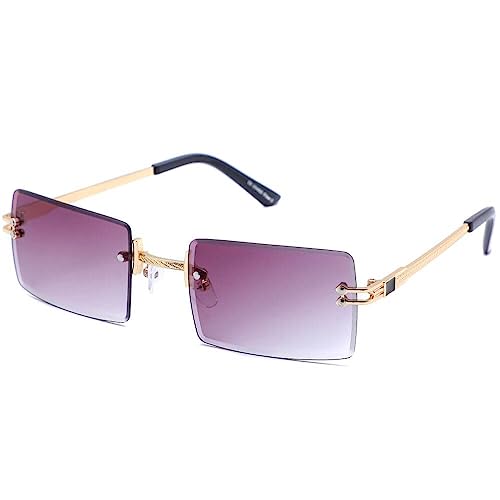 Alsino Damen Sonnenbrille Retro Klassische Vintage Trendy Brille große rechteckige Gläser UV Schutz, Modell wählen:V-1674-1 von Alsino