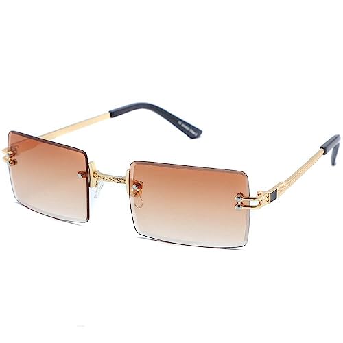 Alsino Damen Sonnenbrille Retro Klassische Vintage Trendy Brille große rechteckige Gläser UV Schutz, Modell wählen:V-1674-2 von Alsino