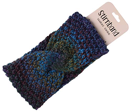 Alsino Damen Stirnband Haarband Schleife Winter Retro Mädchen Kopfband Gestreift Kinder Ohrenschützer Ohrenwärmer Vintage, Blau von Alsino