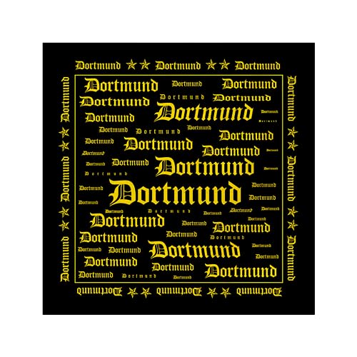 Alsino Dortmund Bandana Kopftuch schwarz-gelb Nickitücher Herren Damen Ruhrpott Fußball Fanartikel Halstuch, Farbe wählen:BA-304 Dortmund 2 von Alsino