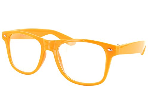 Alsino Farbige Atzen Brille Nerd klar V-816E, Farbe wählen:V-816E orange von Alsino
