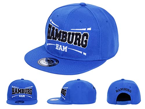 Alsino Hamburg Snapback Basecap Baseball Mütze Käppi Cap Cappy Schirmmütze - Flacher Schirm, Hamburg von Alsino