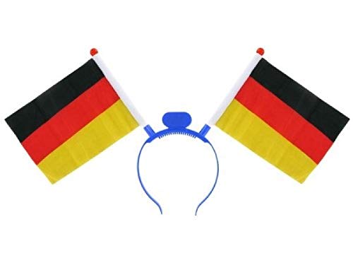 Alsino LED Blink Haarreifen Deutschland EM WM Länderhaarreifen mit Deutschlandfahnen, Farbe wählen:Haarreifen blau, 1 Stück von Alsino