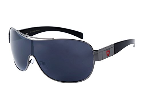 Alsino LOOX Sonnenbrille große Gläser Herren Damen Retro Pilotenbrille Modell Barbados 104, Variante wählen:LOOX-104 schwarz von Alsino