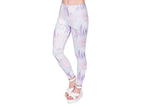 Alsino Leggings Gym Einhorn Leggins - Größe: One Size - Stretch Hose für Damen mit Muster, Bunt (LEG-138) von Alsino