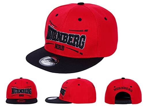 Alsino Nürnberg Snapback Basecap Baseball Mütze Käppi Cap Cappy Schirmmütze - Flacher Schirm, Modell wählen:Nürnberg von Alsino