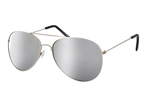 Alsino Pilotenbrille Sonnenbrille Fliegerbrille (V-705) - silber verspiegelt für Herren & Damen von Alsino