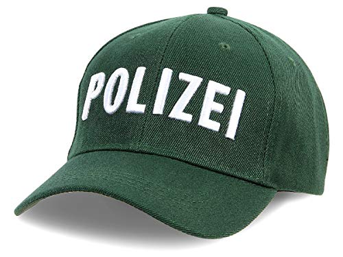 Alsino Polizei Cap Kappe Käppi Basecap Baseballcap - Farbe: Grün - verstellbar - Baumwolle Baseball von Alsino