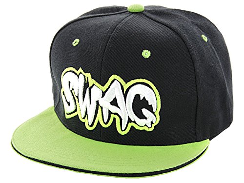 Alsino Snapback Starter Hat Hip Hop Cap Schirmmütze Baseballcap Baseball Mütze Käppi, Variante wählen:Cap-113 Swag schwarz grün von Alsino