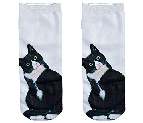 Alsino Socken mit verschiedenen lustigen Motiven für Kinder und Erwachsene, (Katze),1 Paar von Alsino