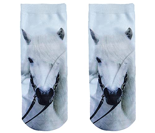 Alsino Socken mit verschiedenen lustigen Motiven für Kinder und Erwachsene, (Pferd), 1 Paar von Alsino