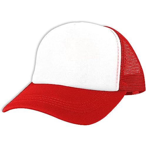 Alsino Trucker Mesh Cap Retro Basecap Käppi Cappy Mütze - verstellbare Größe - Pull On Verschluss, Farbe wählen:rot von Alsino