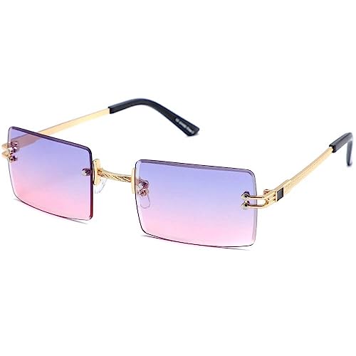 Alsino Viper Damen Sonnenbrille Retro Klassische Statement Vintage Trendy Brille modern große rechteckige Gläser UV Schutz, Modell wählen:V-1674-4 von Alsino