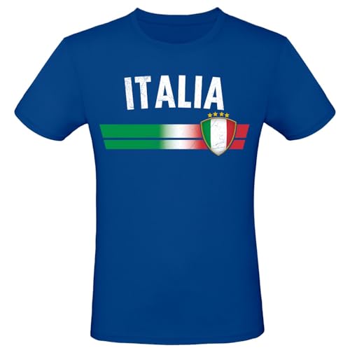 EM WM Fan Shirt Italia Italien T-Shirt Fanartikel Herren Damen Fan-Shirt, Größe wählen:S, Land wählen:Italien von Alsino