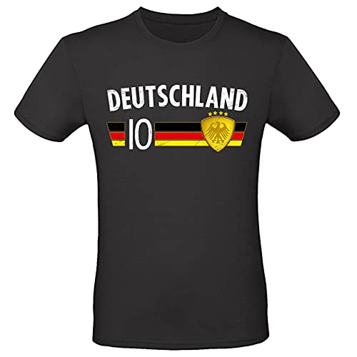 Fußball WM EM T-Shirt Fan Artikel Weltmeisterschaft Nationalmannschaft Europameisterschaft Fanartikel Fan-Trikot Herren Damen Fan Shirt, XXL, Deutschland - weiß von Alsino