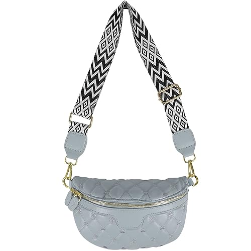 Modische Bauchtasche Brusttasche Schultertasche aus Kunstleder | Elegantes Design | Größenverstellbar | Perfekt für Reisen, Alltag & Freizeit | Unisex von Alsino