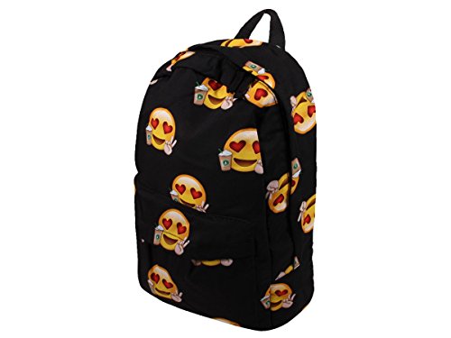 Rucksack All Over Print Look Kinder Schulrucksack Freizeit Tasche von Alsino, Variante wählen:Ruck-a026 Emoticon in Love von Alsino