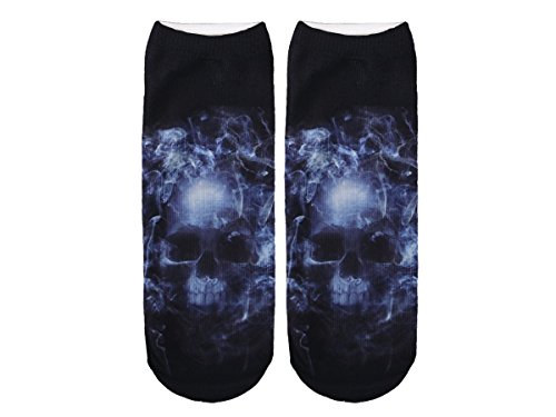 Unbekannt Socken bunt mit lustigen Motiven Print Socken Motivsocken Damen Herren ALSINO, Variante wählen:SO-L029 Skull, 1 Paar von Alsino