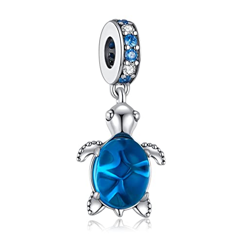 Alstiva Meeresschildkröte Murano-Glas Charm-Anhänger 925 Sterling Silber 5A Zirkonia Charm für Armband Charm Bead Pendant für Europäische Armbänder Halsketten Schmuck Geschenk für Damen Frauen Alstiva Meeresschildkröte Murano-Glas Charm-Anhänger 925 Sterling Silber 5A Zirkonia Charm für Armband Charm Bead Pendant für Europäische Armbänder Halsketten Schmuck Geschenk für Damen Frauen von Alstiva