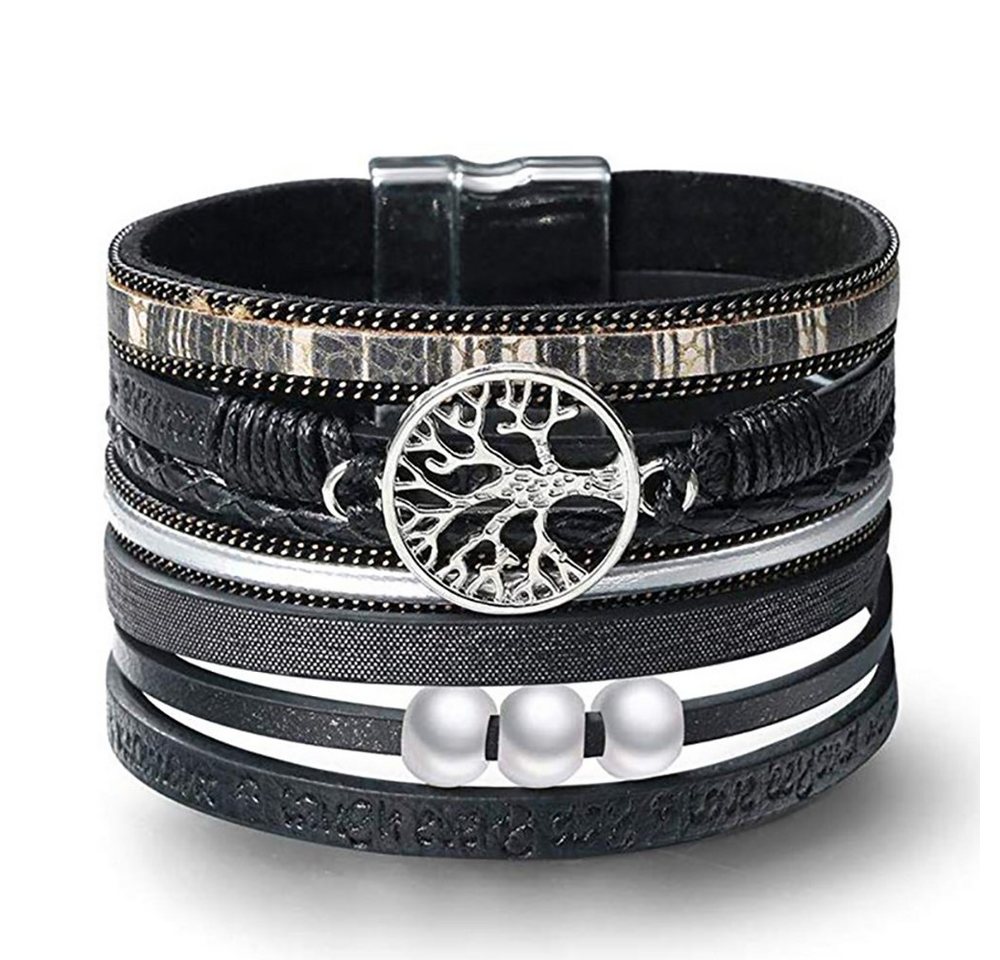 Alster Herz Wickelarmband Lebensbaum Armband für Damen, Wickelarmband mit Perlen, J0333, Armschmuck von Alster  Herz