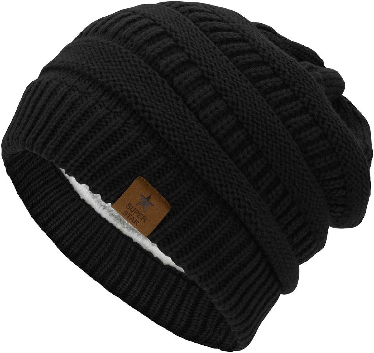 Alster Herz Fleecemütze Damen Strickmütze Winter Beanie, Grobstrick, A0499 mit Fleece gefüttert, warm und bequem, Unisex von Alster  Herz