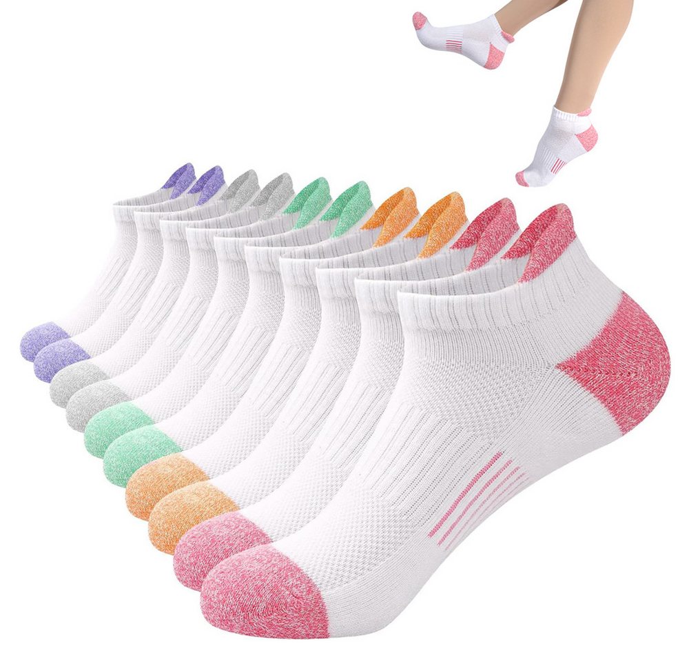 Alster Herz Sneakersocken Sneakersocken Damen, Sportsocken 35-40/41-44,5 P. Knöchelsocken, A0597 atmungsaktiv, Füßlinge 5 Paar, hochwertige Verarbeitung von Alster  Herz