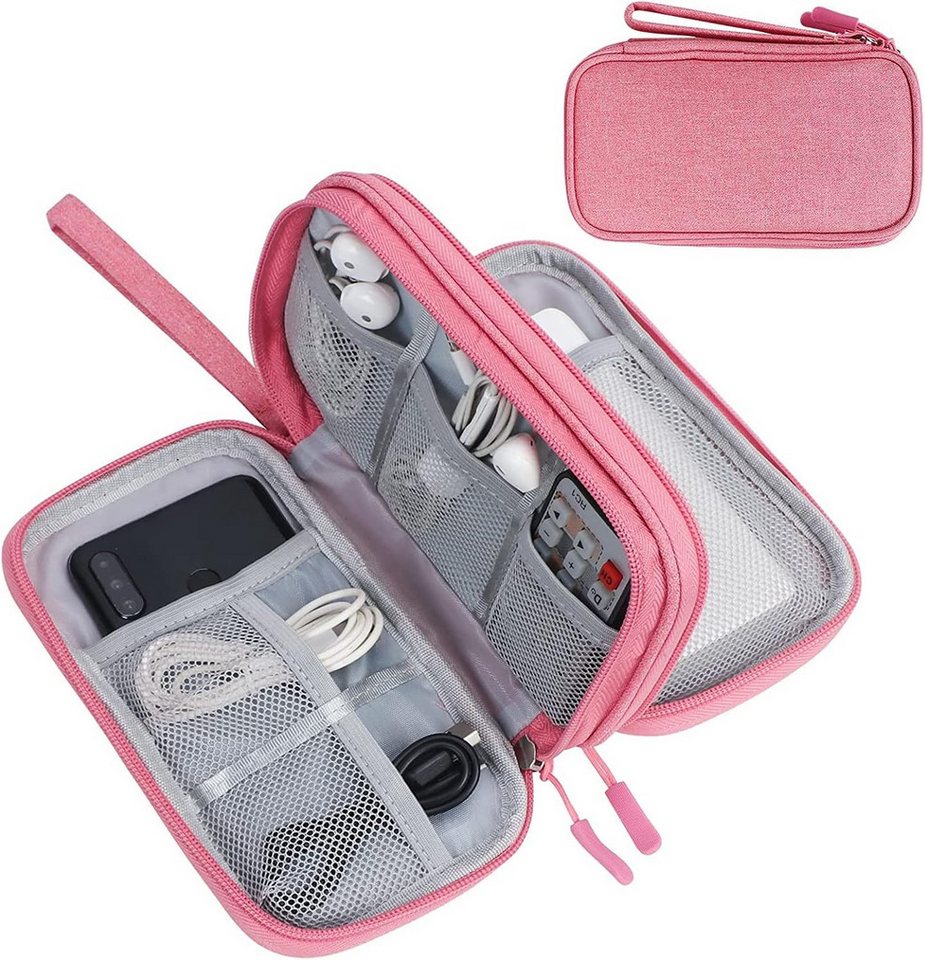 Alster Herz Taschenorganizer Kabeltasche, Universal Reise Organizer für Elektronik Zubehör, A0564, perfekt für Handy, Kabel, Ladegerät, Powerbank, USB-Stick usw. von Alster  Herz