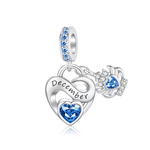 Alstiva Dezember-Herz Geburtsstein Charm 925 Sterling Silber 5A Zirkonia Charm Anhänger für Armband Bead Pendant für Europäische Armbänder Halsketten Schmuck Geschenk für Frauen Freundin Damen Alstiva Dezember-Herz Geburtsstein Charm 925 Sterling Silber 5A Zirkonia Charm Anhänger für Armband Bead Pendant für Europäische Armbänder Halsketten Schmuck Geschenk für Frauen Freundin Damen von Alstiva