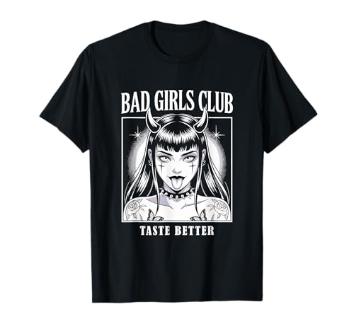 Bad Girls Club Gothic Anime-Alt-Girl-Kunstdesign T-Shirt von Alt Aesthetic Demon Girl Goth Anime Apparel Co