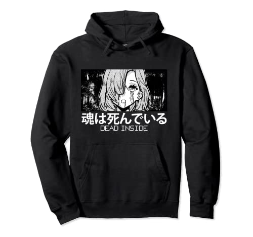 Aesthetic Anime Girl Dead Inside Waifu Japanese Soft Grunge Pullover Hoodie von Alt Indie Aesthetic Egirl Eboy Clothes Anime Merch