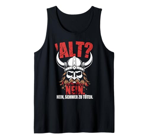 Herren Alt? Nein, schwer zu töten. Böser Alter Mann Wikinger Tank Top von Alt? Nein, schwer zu töten Wikinger Design