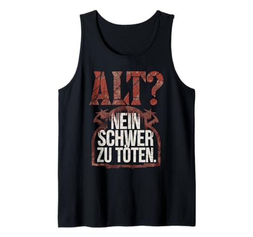 Herren Alt? Nein, schwer zu töten. Böser Alter Mann Wikinger Tank Top von Alt? Nein, schwer zu töten Wikinger Design
