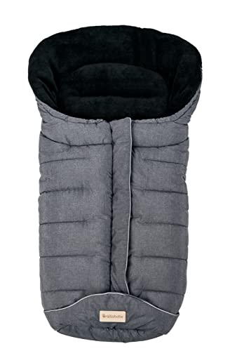 Altabebe AL2204M-01 Winterfußsack mit 3M Füllung, dklgrau- schwarz von Altabebe