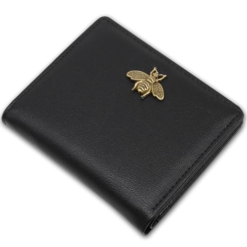 Altally Kleine Frauen Geldbörse RFID Blocking Bifold Pocket Wallet Slim Compact Damen Geldbörse Mini Geldbörsen Für Frauen, Schwarz, RFID-Geldbörse von Altally