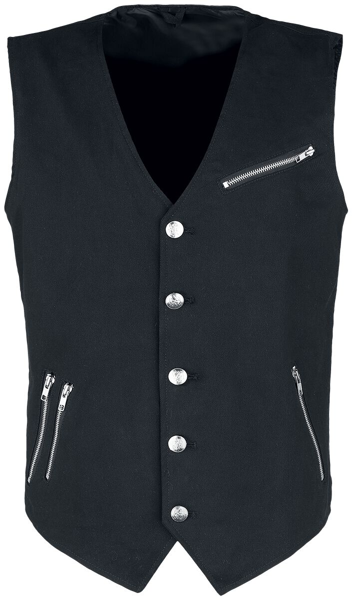 Altana Industries - Gothic Weste - Worker Vest - S bis XXL - für Männer - Größe M - schwarz von Altana Industries