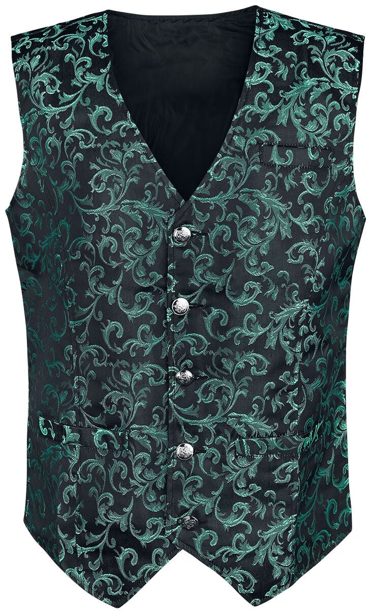 Altana Industries - Mittelalter Weste - Brocade Vest - S bis XXL - für Männer - Größe M - grün von Altana Industries