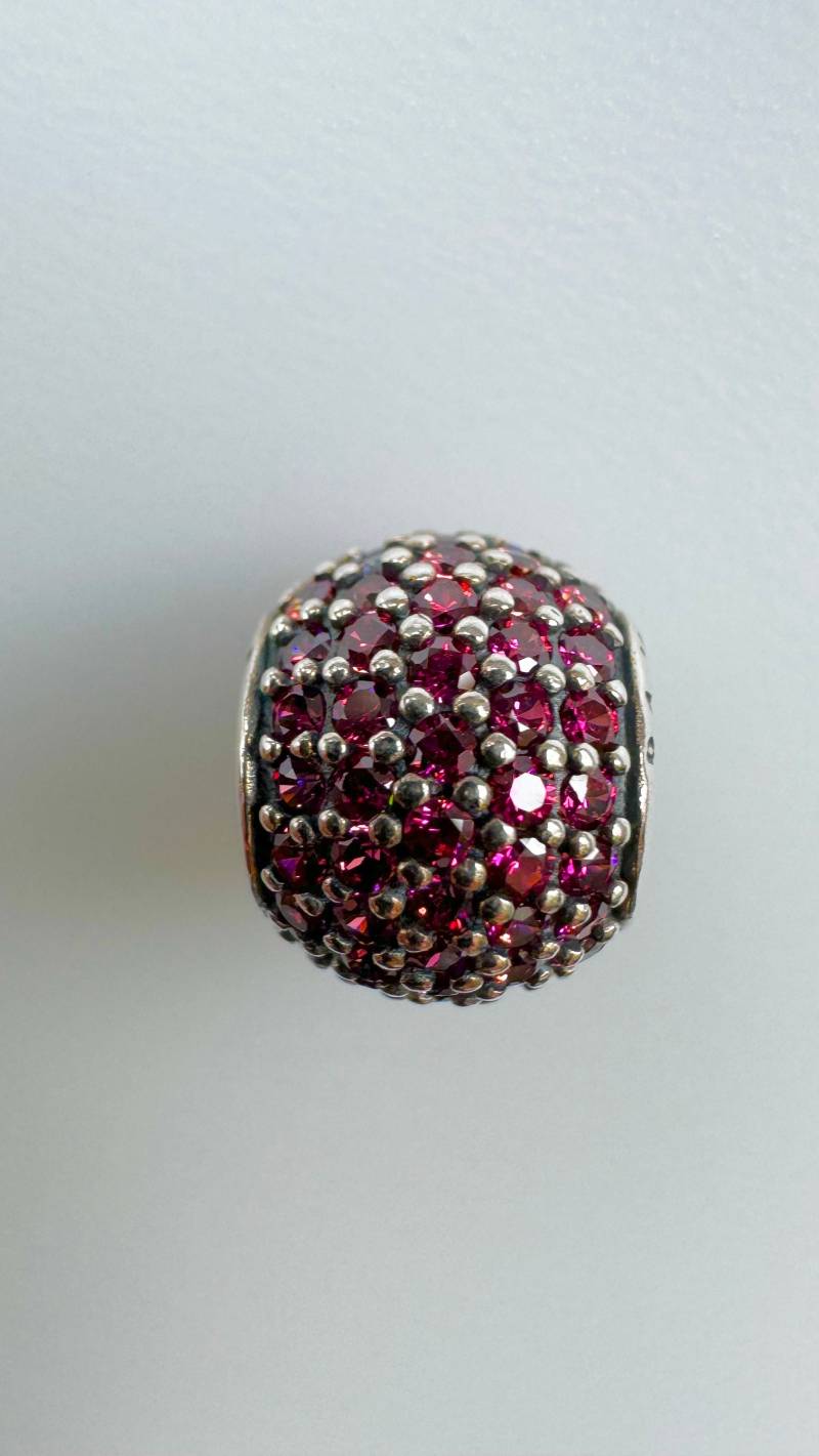 Original Pandora Charm Rot Pavé Kugel Mit Roten Zirkonia 791051Czr Silber 925 Ale von Altarshopp