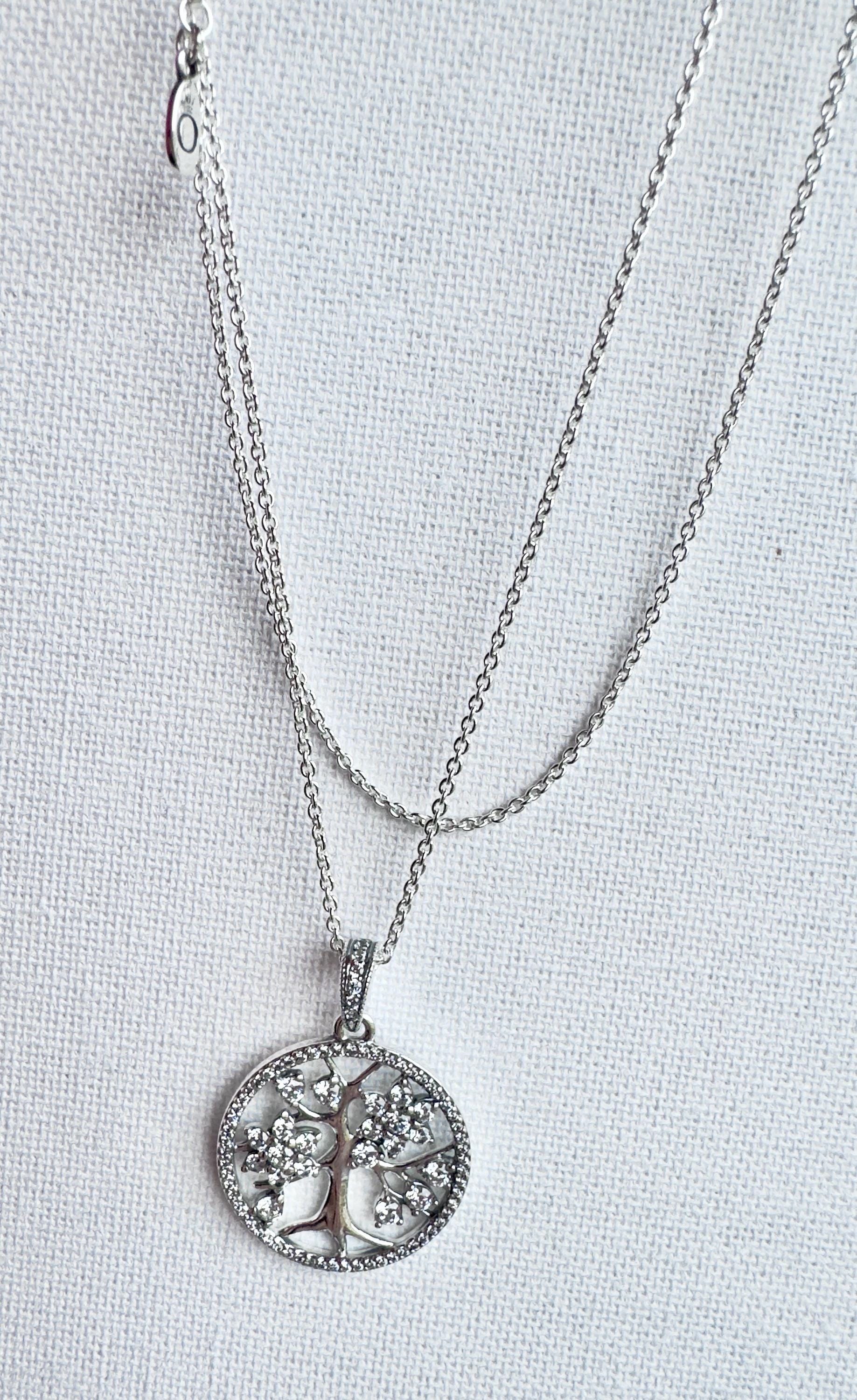 Original Pandora Funkelnde Stammbaum Halskette 390384Cz-80 cm Silber 925 Ale Neu von Altarshopp