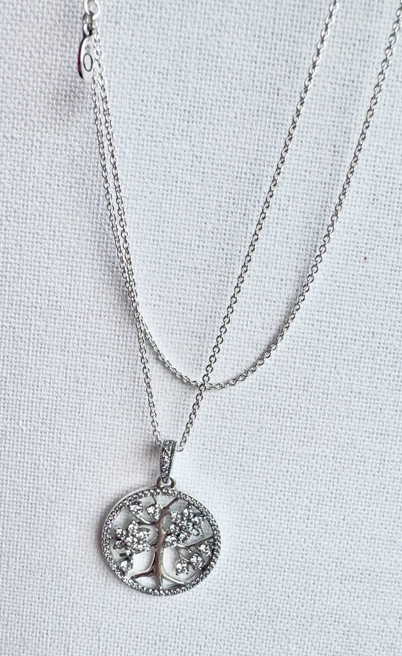 Original Pandora Funkelnde Stammbaum Halskette 390384Cz-80 cm Silber 925 Ale Neu von Altarshopp