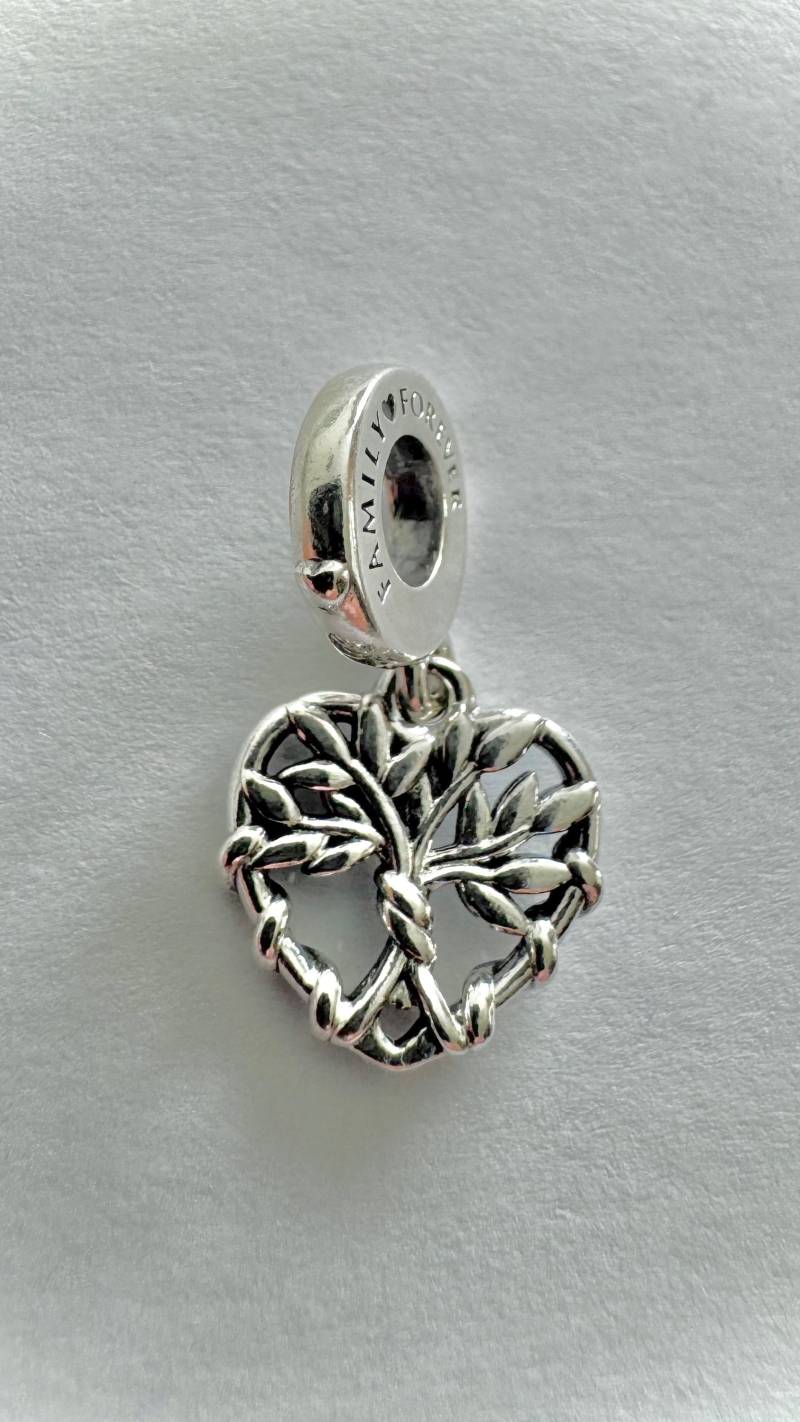 Original Pandora Herz Familienstammbaum Charm Anhänger 799149C00 Sterling-Silber 925 Ale Neu von Altarshopp