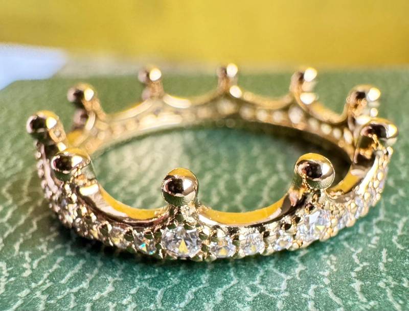 Original Pandora Klar Funkelnde Krone Ring 168654C01 Vergoldet 14K Neu von Altarshopp