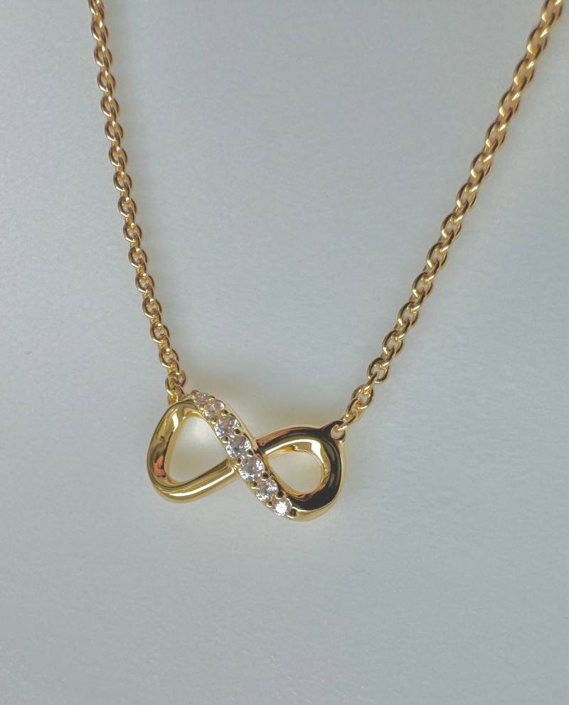 Original Pandora Necklace Funkelndes Unendlichkeits-Collier Vergoldet 14K Gold Kette Mit Zirkonia 368821C01-50 cm Neu von Altarshopp