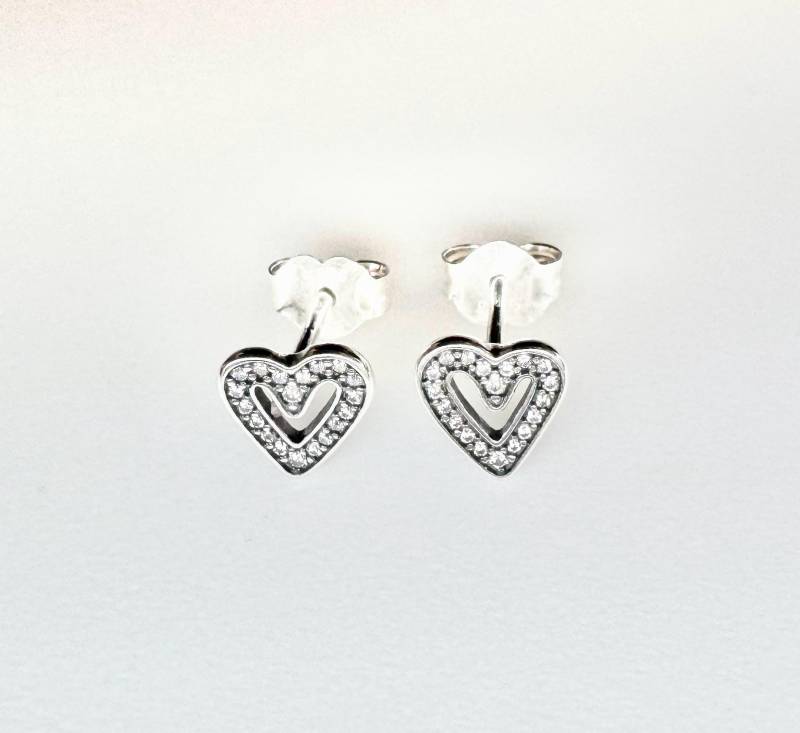 Original Pandora Ohrringe Ohrstecker Sparkling Freehand Herzen Mit Zirkonia 298685C01 Silber 925 Neu von Altarshopp