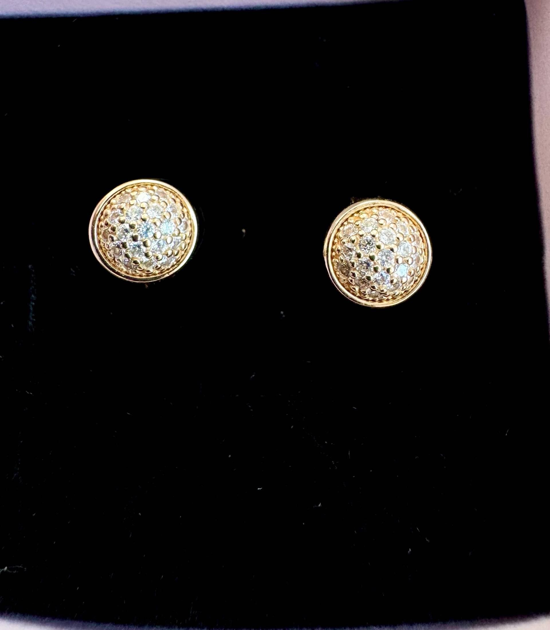 Original Pandora Ohrstecker Gold 585 Glänzende Tröpfchen 256212Cz 14K Neu von Altarshopp