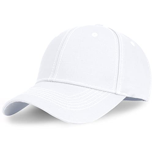 Baseball Cap Herren Damen Kappe, Verstellbare Baumwolle Outdoor Running Freizeit Basecap Baseballkappe Athletic Mütze einstellbar für Draussen Sport oder auf Reisen Weiß von Altartar