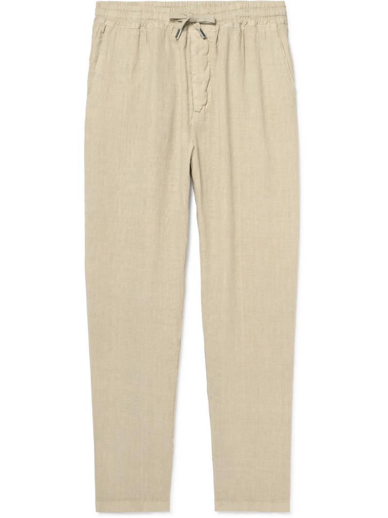 Altea - Aaron Straight-Leg Linen Drawstring Trousers - Men - Neutrals - XL von Altea