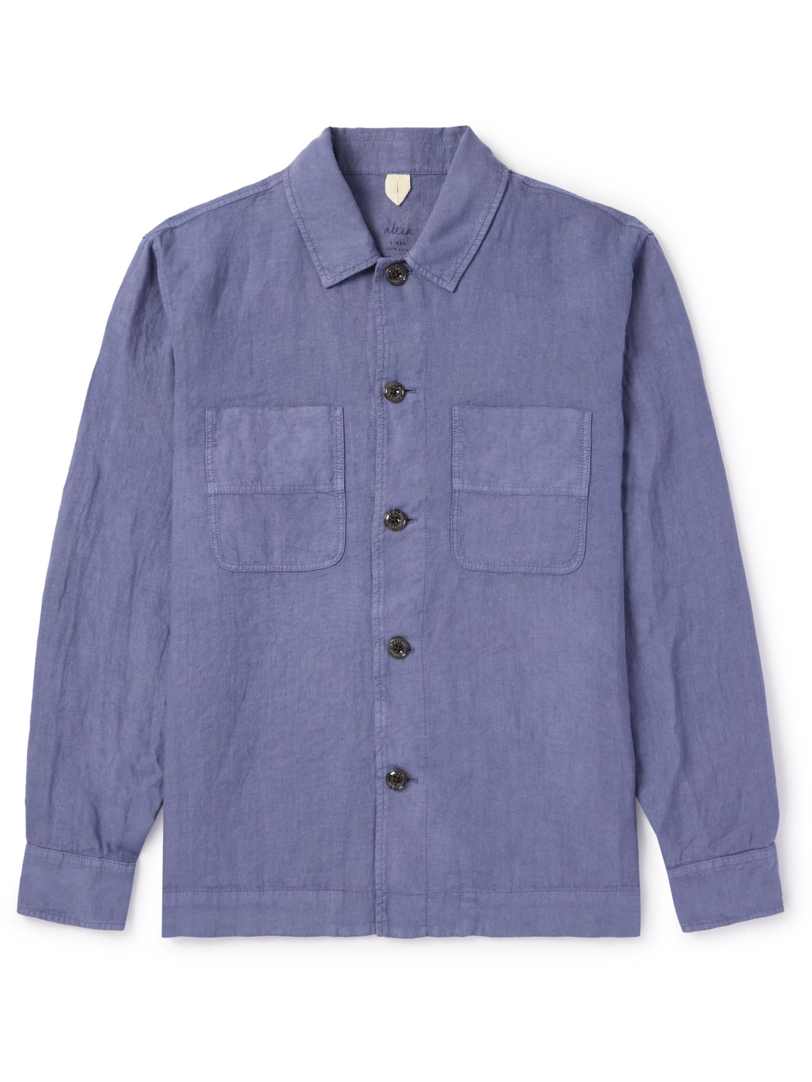 Altea - Dawson Linen Overshirt - Men - Blue - XL von Altea
